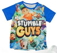 Zafírové tričko s potiskem Stumble Guys