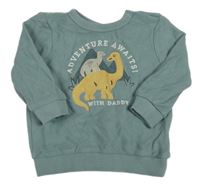 Zelenošedá mikina s dinosaurami C&A