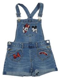 Svetlomodré rifľové na traké kraťasy s Mickeym a Minnie Primark