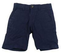 Tmavomodré chino plátenné kraťasy M&S