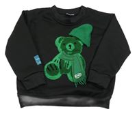 Čierna mikina s medvedíkom