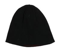 Čierna pletená obojstranná čapica