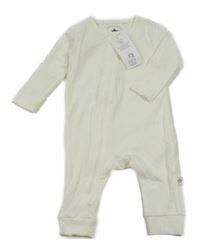 Nové - bílý žebrovaný overal F&F