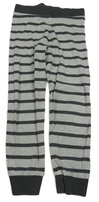 Šedo-tmavošedé pruhované pyžamové kalhoty Next