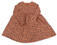 Skořicovo-čierne vzorované šaty F&F