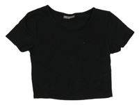 Černé crop tričko DESTINATION