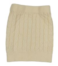 Smotanová žebrovaná/vzorovaná sukňa SHEIN