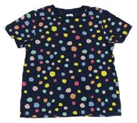 Tmavomodro-barevné puntíkaté tričko Next