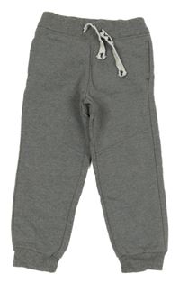 Sivé melírované teplákové tepláky POCOPIANO