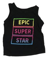 Čierny top s nápismi PRIMARK