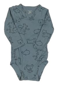 Modrošedé zavinovací body se zvířátky carter's