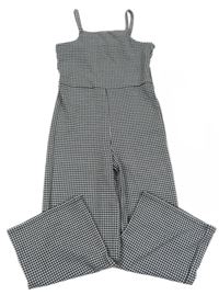 Čierno-biely vzorovaný nohavicový overal C&A
