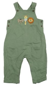 Khaki laclové tepláky se zvířátky M&Co