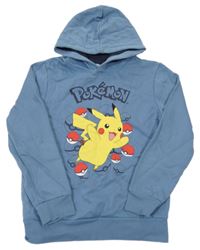 Modrošedá mikina s Pikachu a kapucí C&A