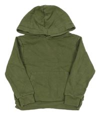 Khaki mikina s vreckom a kapucňou H&M
