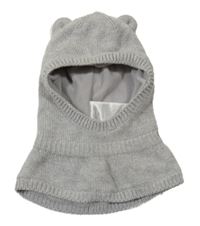 Šedá melírovaná kukla s oušky H&M
