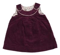Tmavovínové menšestrové šaty H&M