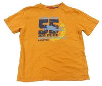 Oranžové tričko s číslom a nápismi S. Oliver