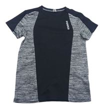 Sivo-čierne športové tričko s nápisom Yigga