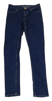 Tmavomodré skinny fit rifle H&M