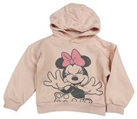 Ružová mikina s Minnie a kapucňou zn. Primark