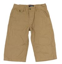 Hnedé plátenné capri nohavice Kangol