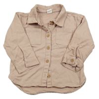 Staroružová rifľová košeľová bunda H&M