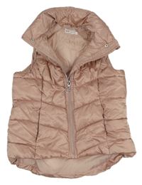 Staroružová prešívaná šušťáková zateplená vesta H&M