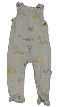 Béžové melírované na traké tepláky s Púem a přáteli Disney