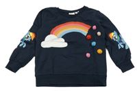 Tmavomodrá mikina s dúhou a My Little Pony Name it