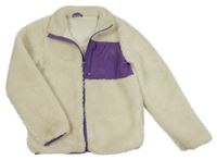 Svetlobéžová huňatá podšitá bunda s šušťákovou vreckom Pepperts