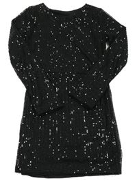 Čierne flitrové šaty Zeeman