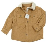 Nové - Hnědá manšestrová košilová bunda F&F