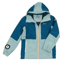 Modrozeleno-tyrkysová šusťáková jarní funkční bunda s kapucí Regatta