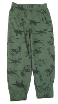 Khaki pyžamové kalhoty s dinosaury Topolino