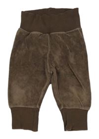 Hnedé zamatové tepláky H&M