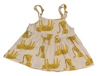 Svetloružová tunika s leopardmi George