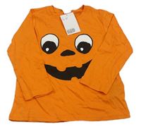 Oranžové tričko so smajlíkom H&M