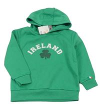 Zelená mikina s nápisom a kapucňou zn. Primark