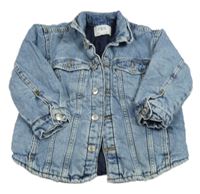 Modrá zateplená rifľová bunda Zara