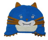 Modrá pletená podšitá čepice s čumákem WEDZE