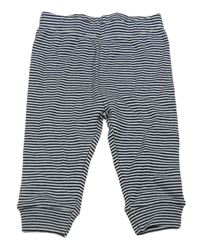 Čierno-biele pruhované ľahké tepláky Topomini