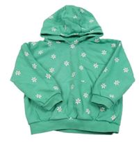 Zelená kvetovaná mikina s kapucňou George