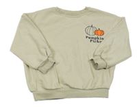 Svetlobéžová mikina s nápismi a tekvicou George