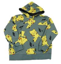 Sivá mikina s Pikachu a kapucňou