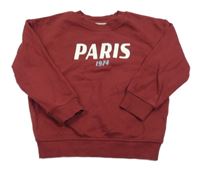 Vínová mikina s nápisom H&M