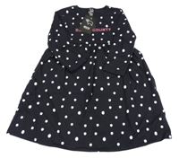 Nové - černé puntíkaté šaty s nápisem 