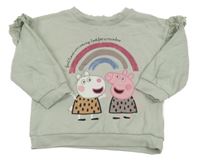 Zelená mikina s Peppou a madeirou Next