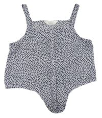 Fialový vzorovaný ľahký crop top H&M