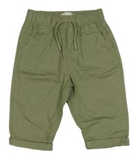 Khaki plátenné nohavice Primark